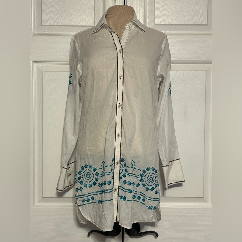 Tommy‎ Bahama Women’s Small Cotton Tunic Bohemian Lightweight Beachy Resortwear